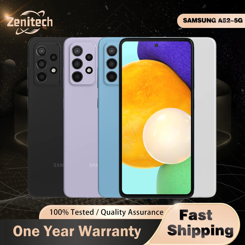 هاتف سامسونج جالاكسي A52 A526U1 5G الأصلي NFC 6.5 "6GB RAM 128 ROM الهاتف المحمول رباعي الكاميرا ثماني النواة A52 الهاتف #1