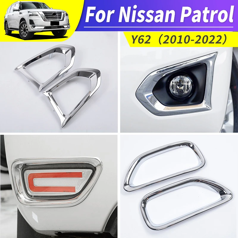 For Nissan Patrol Y62 2016-2020 Fog Lampshade Front and Rear Fog Lamp Framework Modification Accessories Exterior Decoration