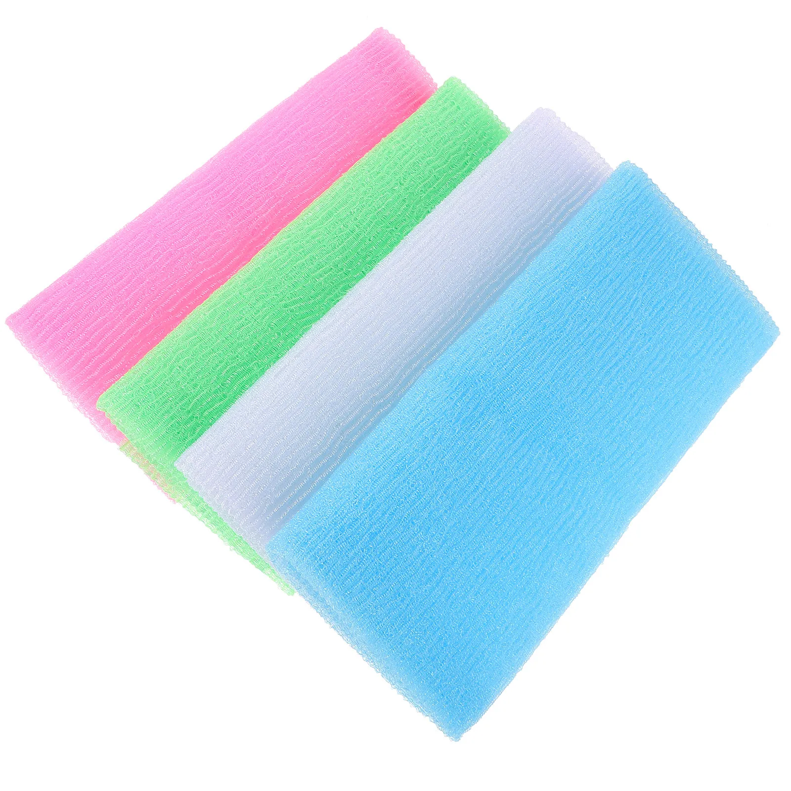

4Pcs Back Scrubber Towels Nylon Exfoliating Body Scrub Cloth Shower Bath Towels High Absorption Soft Wash Cloths for Full Body