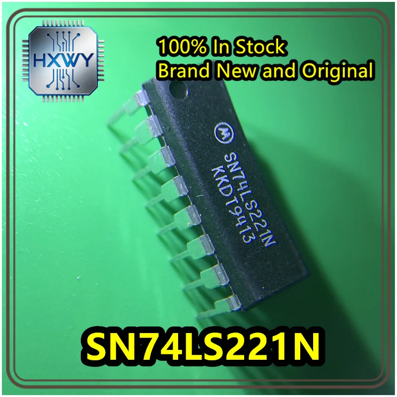 (10/50 pieces) SN74LS221N DIP-16 Dual Monostable Trigger, Brand New Original, In Stock, IC Chip