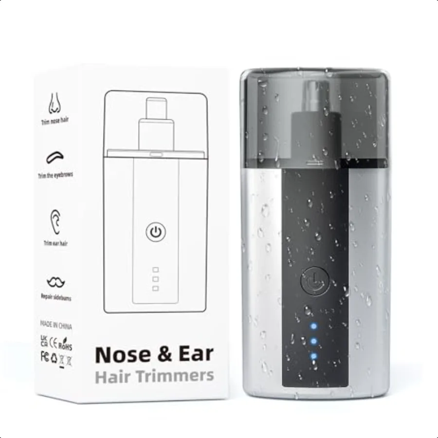 

Ear Nose Hair Trimmer Clipper Rechargeable Eyebrow Facial Hair Trimmer for Men Women BatteryOperated Trimmer with IPX Waterproo