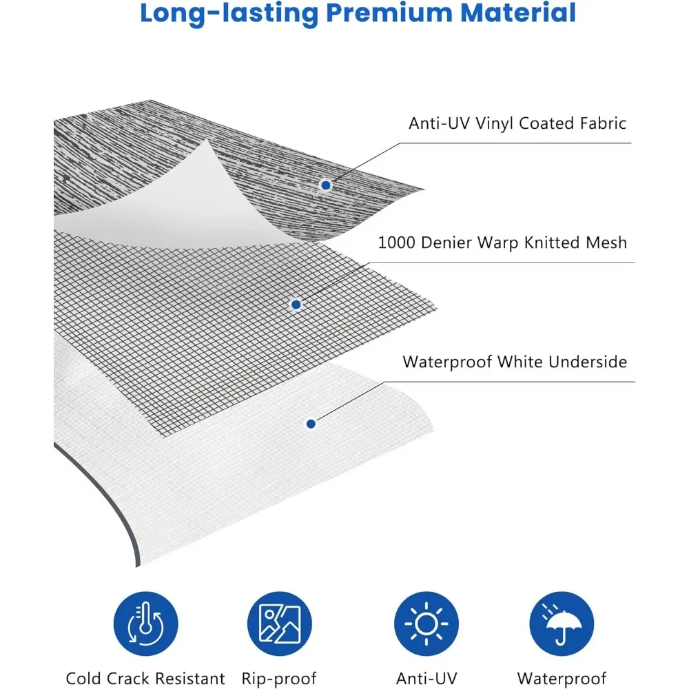 Duty Weatherproof Vinyl Camper Awning Replacement Universal Outdoor Canopy for RV Awning Fabric Freight free