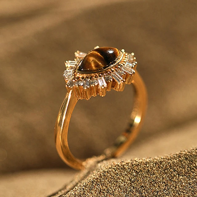 Anillo con piedra ojo de tigre sale