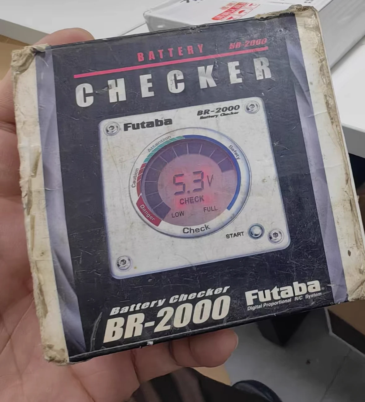 90% new Japanese Futaba BR-2000 Battery Checker/Discharger NiCD and NiMH receiver batteries and displays voltage