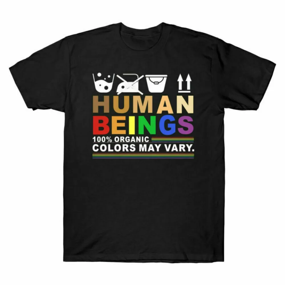 LGBT Men's Colors Short May Vary Sleeve Human Organic Beings Funny Print Streetwear Round Neck Tshirt Cute Graphic Tees