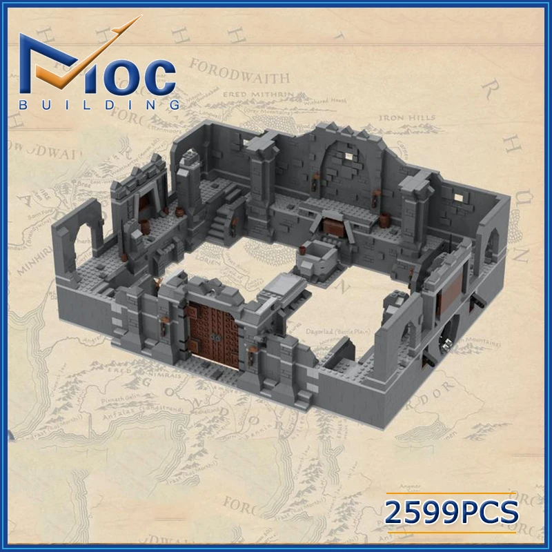 

2599pcs Rings Movie Series UCS Tomb Model Assembly Bricks Toy Mausoleum Architecture Collection MOC-27773