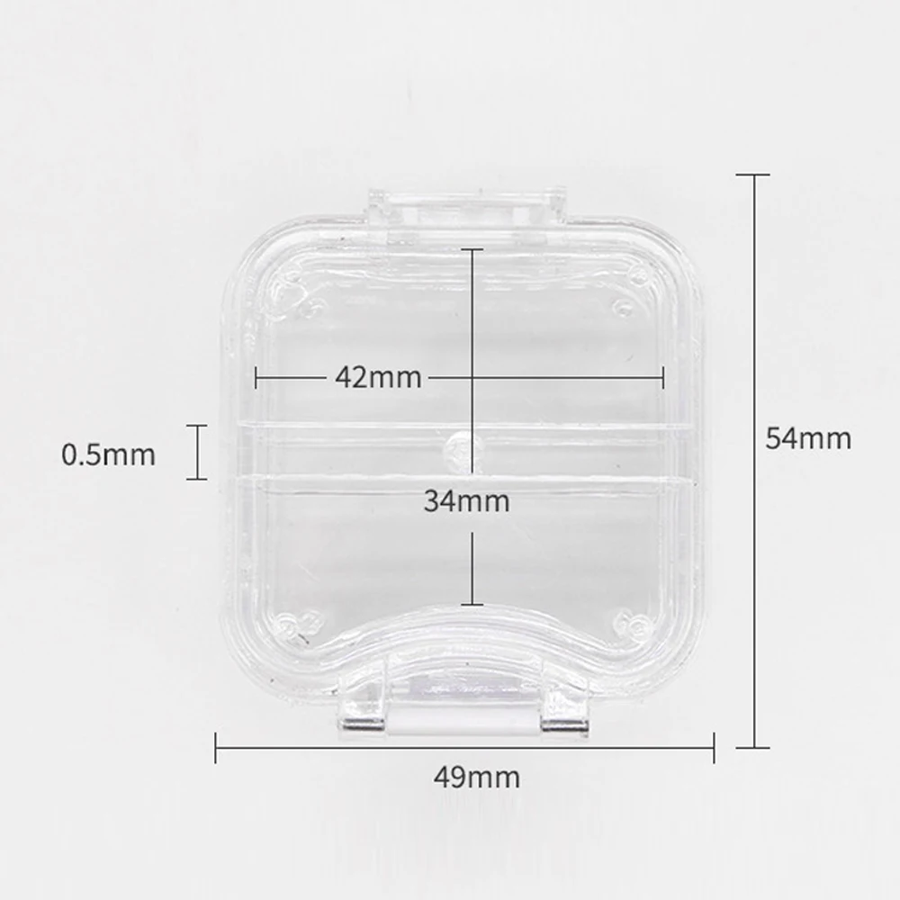 50 Stks/partij Tandheelkundige Tand Doos Met Film Clear Plastic Kunstgebit Storage Case Membraan Tand Doos
