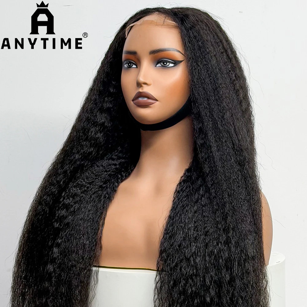 

Полный кудрявый прямой парик 4x4, парик с кружевной застежкой, самая плотность 300%, парик из натуральных волос, 28 дюймов, прямой яки для чернокожих женщин