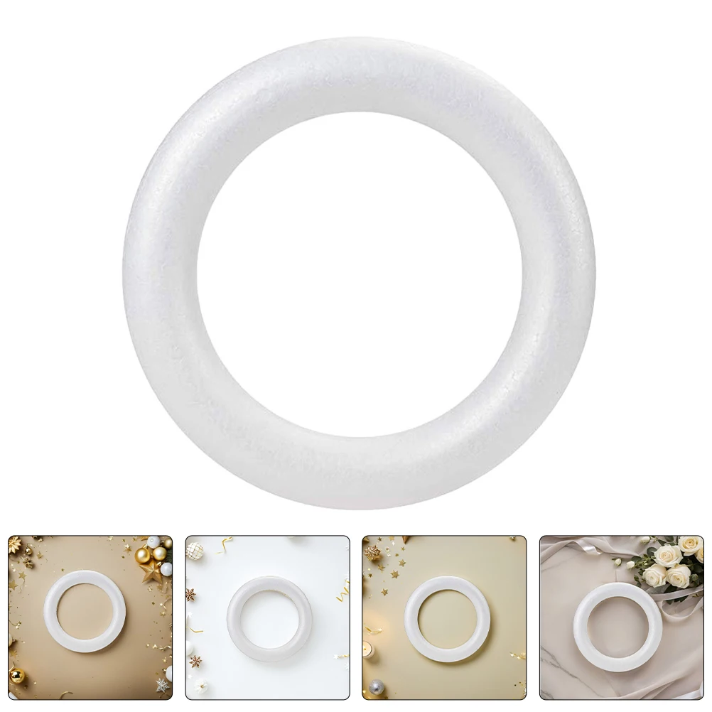 

4Pcs Foam Circle Wreath Rings Solid Round Craft Bases DIY Wedding Christmas Party Decoration Supplies Wreath Base for Crafts