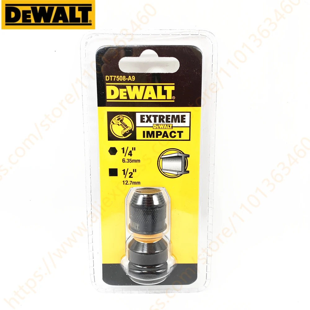 

DEWALT Impact Wrench Adapter DT7508 1/4" Hex to 1/2" Square Tool Accessories Ratchet Spanner Set Drive Converter