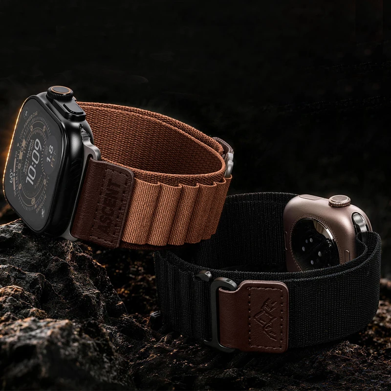 Pulseira de Couro Alpine Loop para Apple Watch Ultra 3 2 49mm 46mm 45mm 44mm 42mm, correas para iWatch Series 11 10 9 8 7 SE