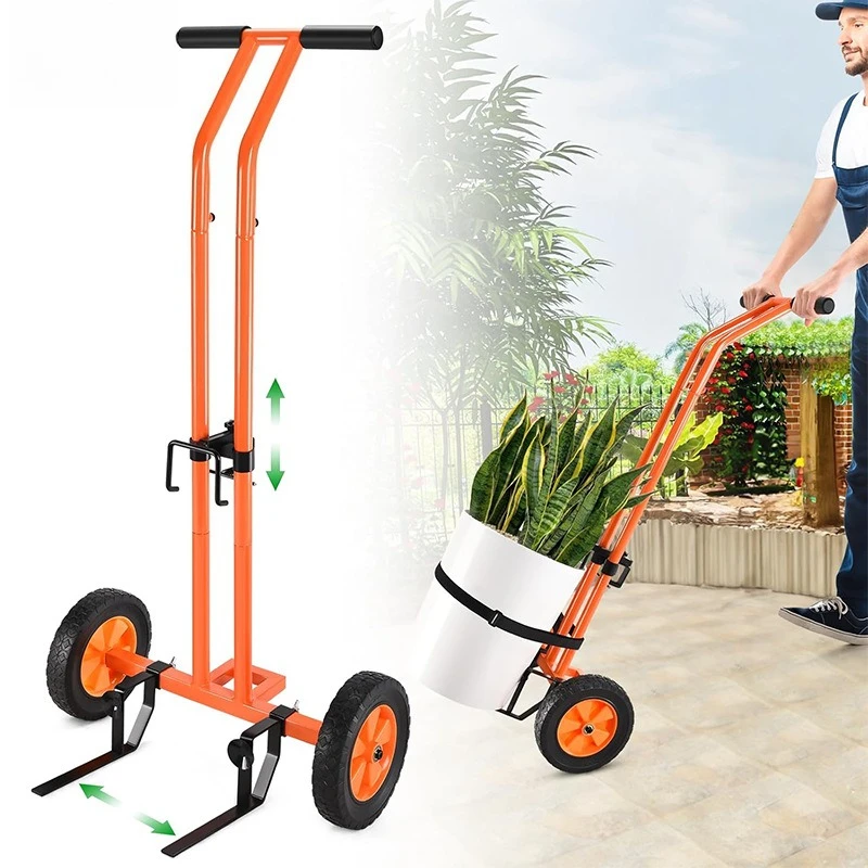 Removable potted plant truck with wheels, flower pot mobile cart, heavy plant cart