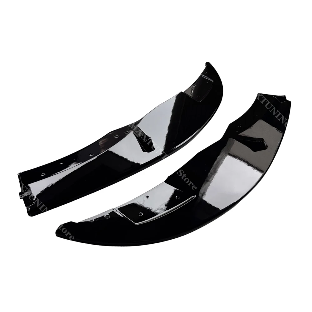 المصد الأمامي الفاصل لسيارات BMW 3 Series E90 E92 E93 M3 2007-2013 2 قطعة ملمع أسود سبويلر الناشر الشفاه التحديثية طقم الجسم ضبط