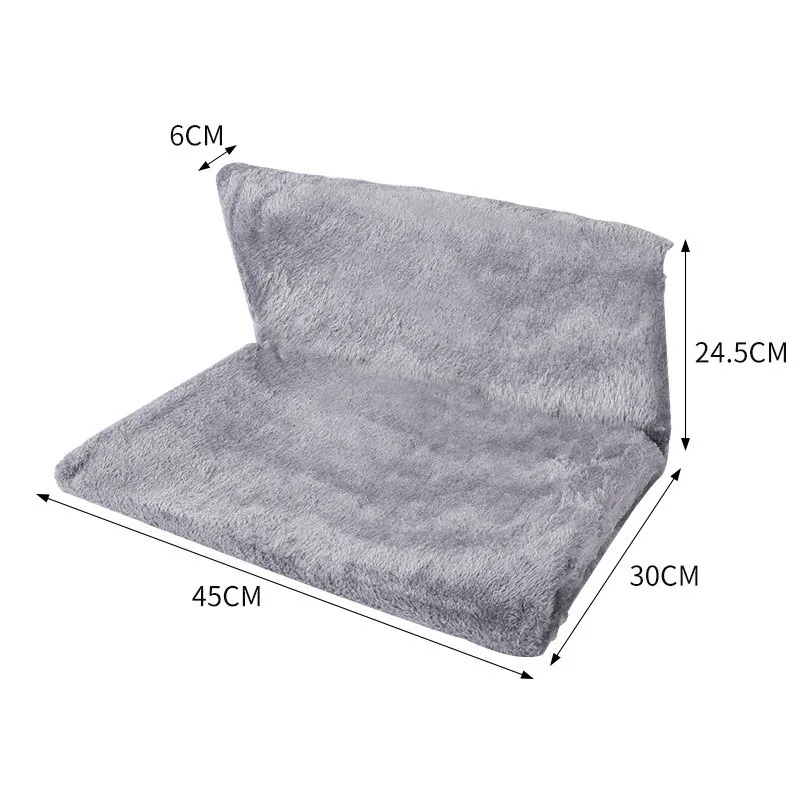 Cat Hammock Versatile Hanging L S Round Shaped Breathable Easy Storage Pet Bed Bedside Window Cabinet Use Mesh Plush Beige Gray - view 6