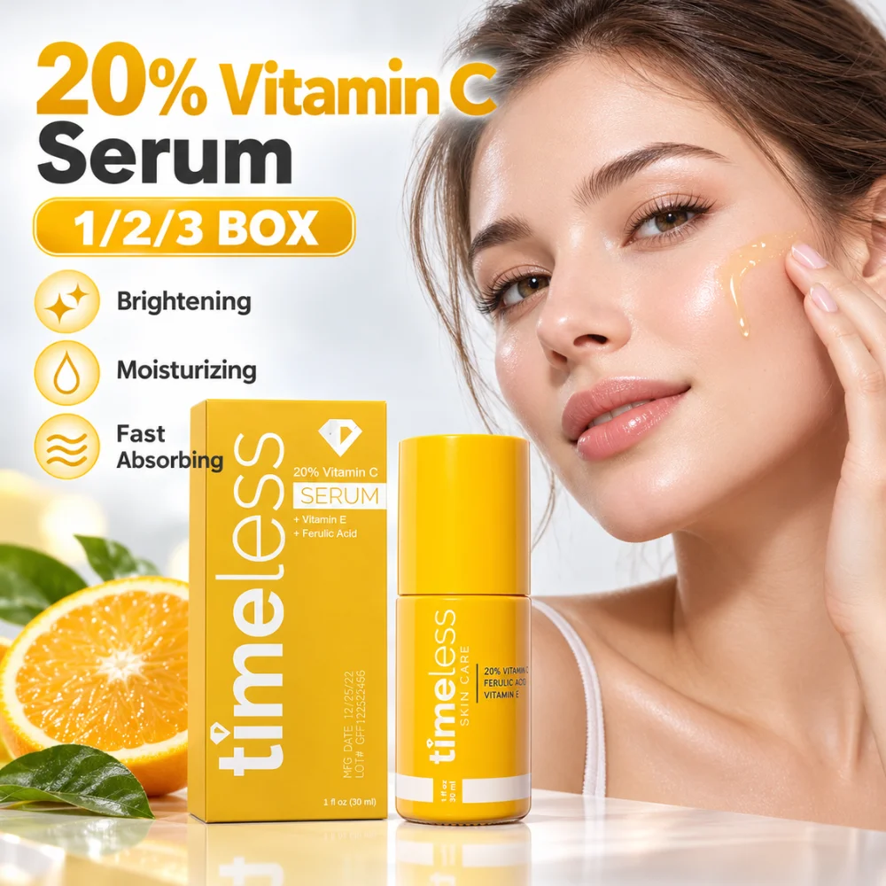 30ml Vitamin C Face Serum Ferulic Acid Hydrating Firming Lightweight Essence for Dry Skin Elasticity and Daily Moisture Care
