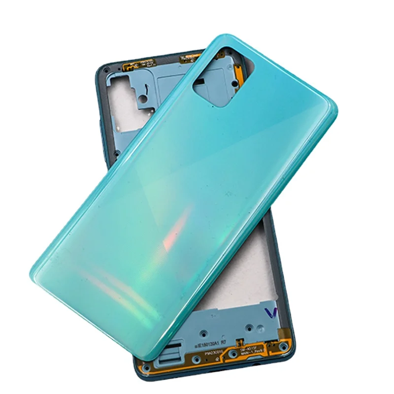 For Samsung Galaxy A51 A515 A515F A515FN Battery Back Cover A51 Plastic Housing Case Middle Frame Chassis Volume Side Key