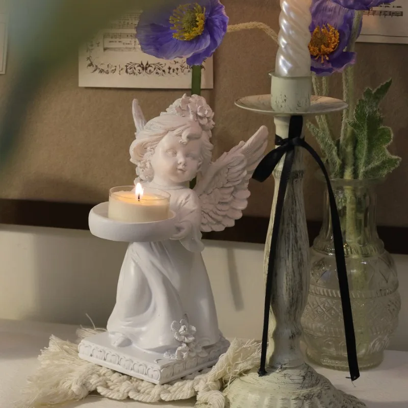 

Angel Candlestick 3D Cute Angel Hand Candle Holder for Festivals,Weddings,Candlelight Romantic Dinners Tealight Stand Ornaments