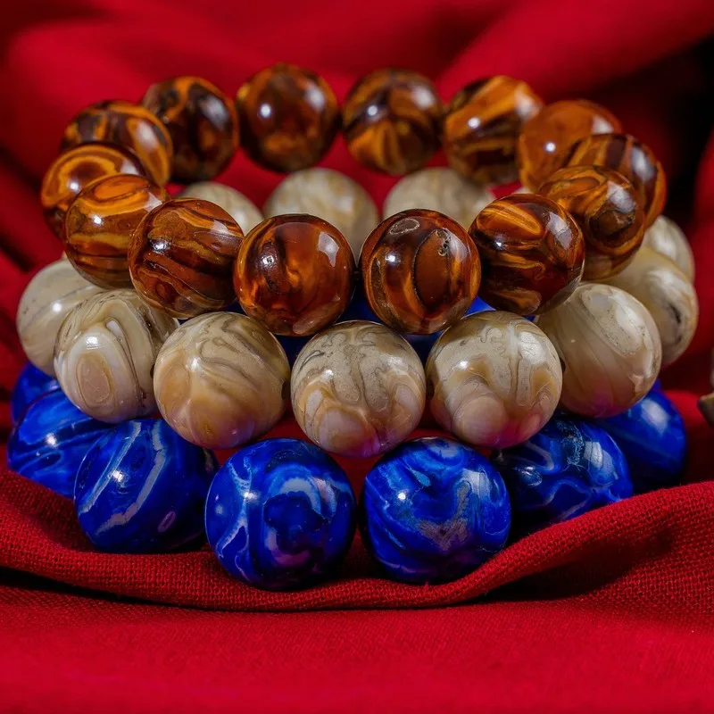 Hai Ma Ya Colorful Ethnic Style Crane Dzi Bead Duobao Bracelet