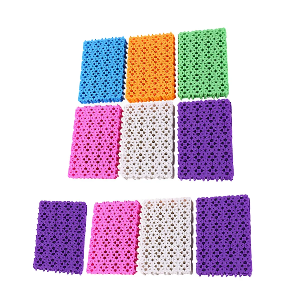 

10Pcs Plastic Anti-Slip Mat for Bathroom Safe Non Toxic Shower Floor Pad Hollow Design Bathtub Non Slip Mat Home Use