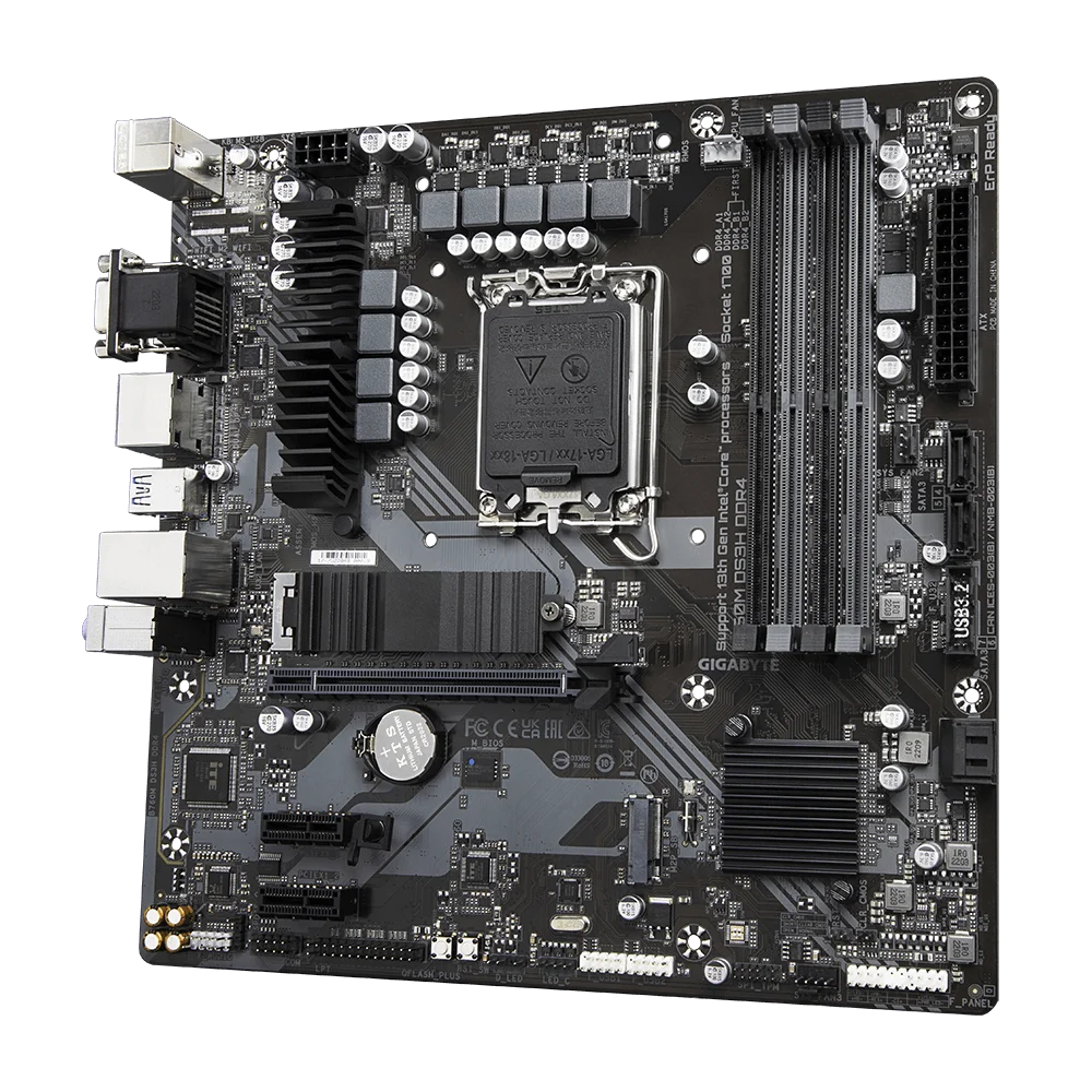 Gigabyte placa-mãe b760m ds3h ddr4 lga 1700 mainboard 64gb m.2 ddr4 5333mhz desktop intel b760 suporte i3 i5 i7 lga1700 cpu
