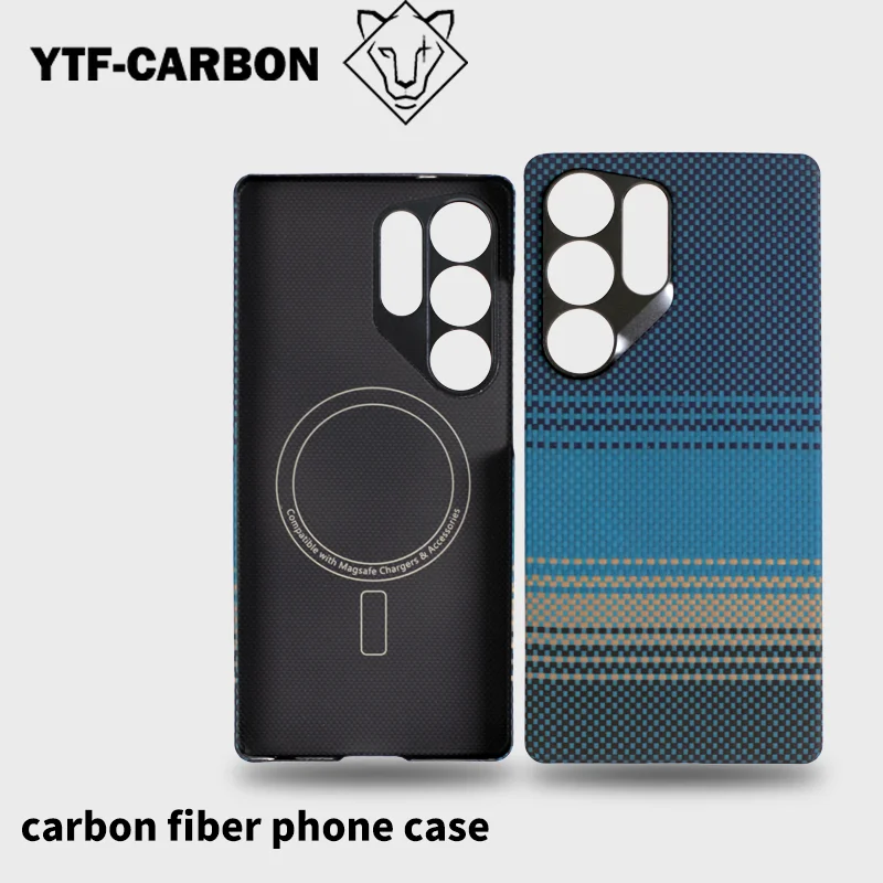YTF carbon for Samsung Galaxy S25 Ultra phone case woven carbon fiber anti drop S25u phone case S24Ultra, S23Ultra, S25PLUS case