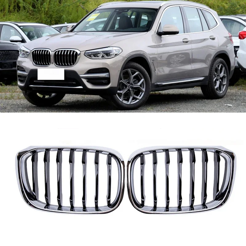 

Хромированная решетка для автомобиля BMW X3 X4 G01 G02 G08, решетка для решетки радиатора, решетки для решетки радиатора 2018-2021, гоночные решетки, одиночная решетка радиатора