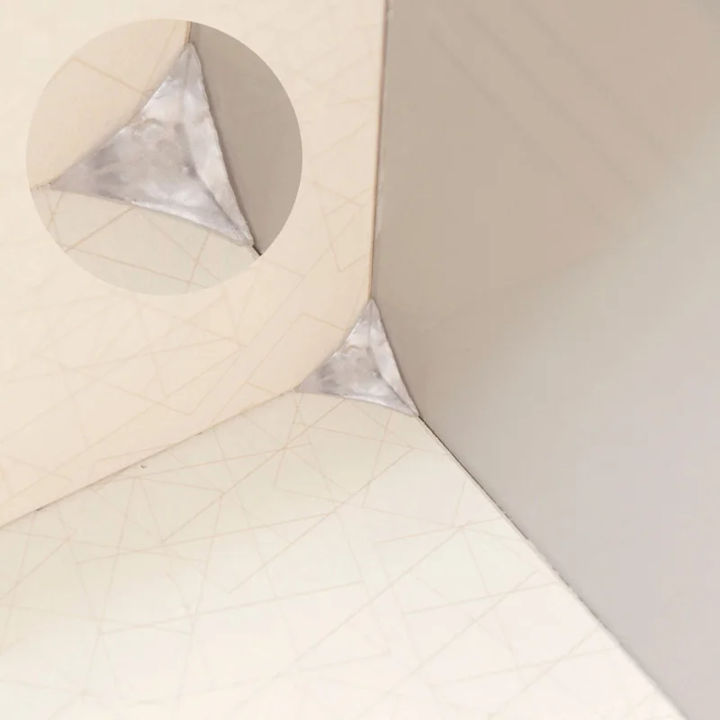 50pcs Clear Dustproof Corner Protector Protective Edge Triangles Soft PP Portable Triangle Stair Dust Corners Brackets