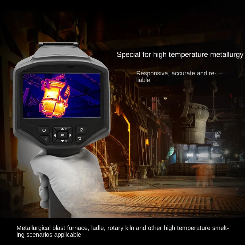 

High Temperature Handheld Infrared 1600 ℃ Precise Temperature Measurement 4.3 Inch Portable Thermal Imaging Instrument