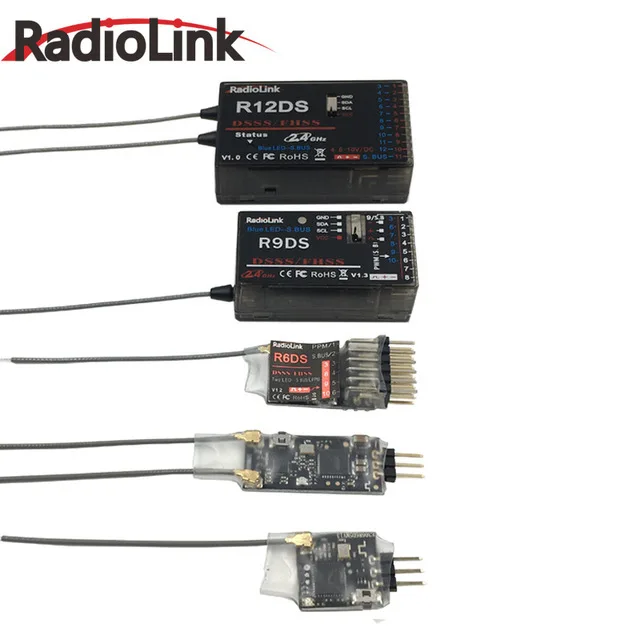 RadioLink R12DS R9DS R6DS R12DSM receptor para RC Drone Racing Quadcopter FPV modelo de Avión Helicóptero transmisor Radio Control