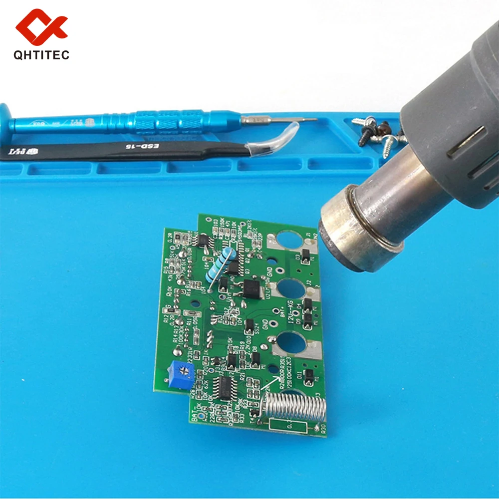 JCD S‑140 Silicone Soldering Mat, Magnetic Heat‑Resistant Insulation Desk Platform Pad, No‑Lead Work Mat For Welding Station Soldering Iron Phone Laptop PC Electronic Repair Maintenance
