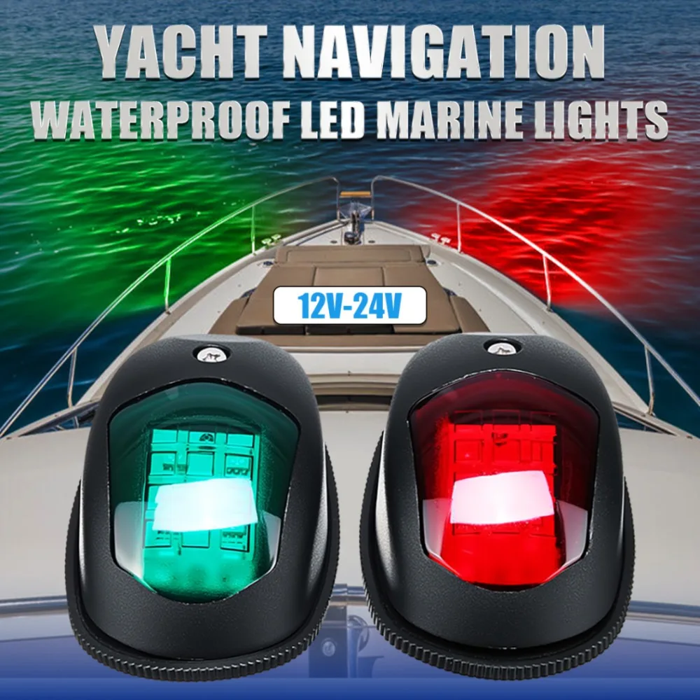 

Universal 12V-24V Marine Yacht Boat LED Navigation Light Red+Green Running Light