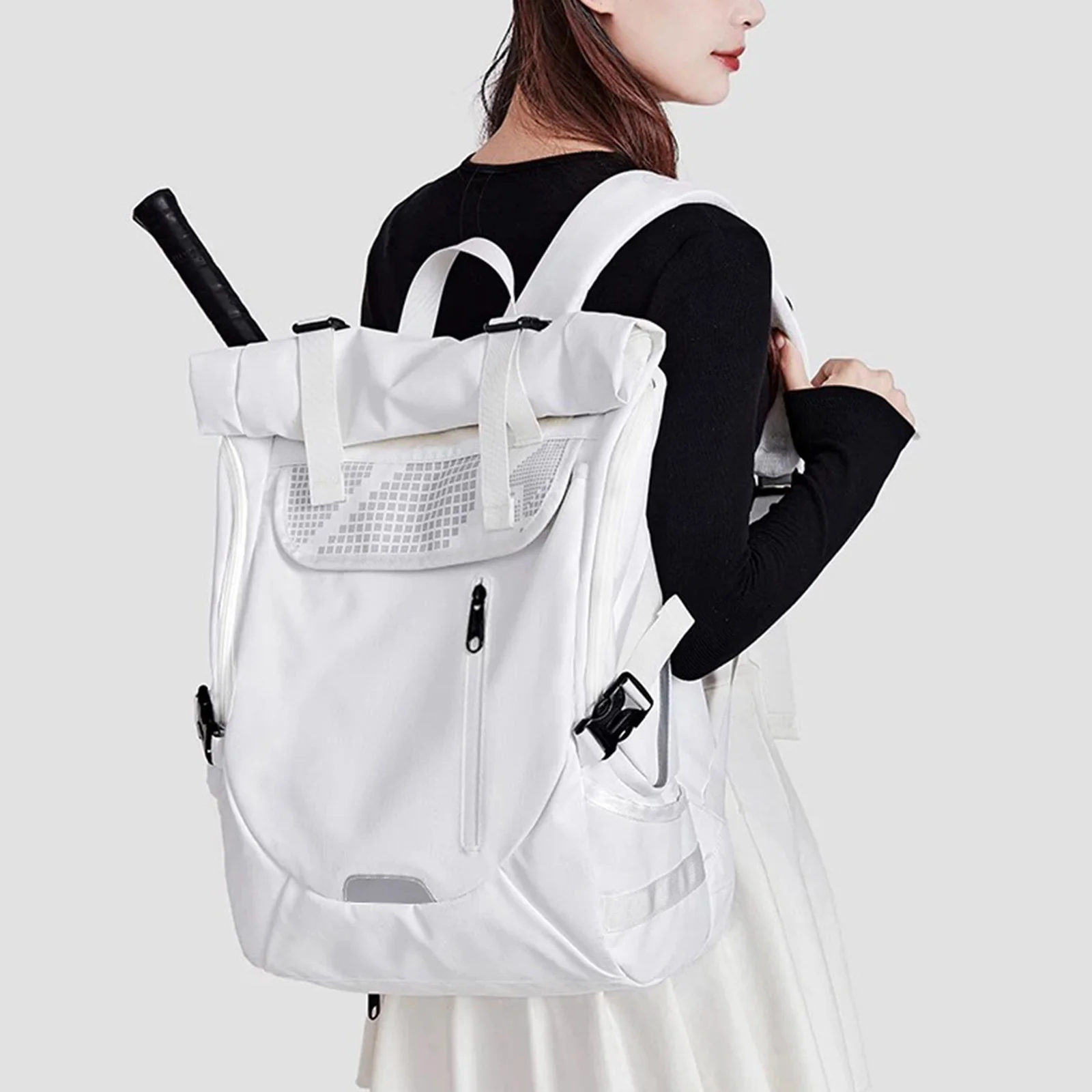 

Portable Tennis Rackets Bag Separated Shoes Compartment Waterproof Laptop Bag Breathable Multifunctional Sports Training Handbag