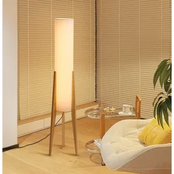 Wood E27 Led Floor Lamps for Living Room Bedroom Bedside Lamp Ambient Light Sofa Side Remote Control Dim Reading Lights