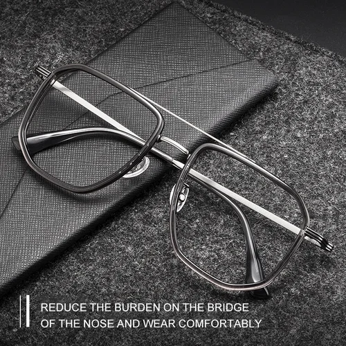 Imagen 2 del producto CAIDERONI-gafas de lectura Retro para hombre, lentes fotocromáticas con marco grande, antiluz azul, graduadas y personalizadas, 2216YJ