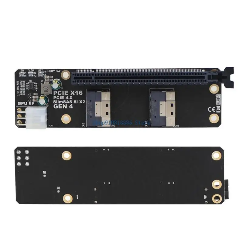 PCIE X16 Slot to 2 Ports SlimSAS 8I Adapter Board for Networks Card Graphics Video Card Easy Install
