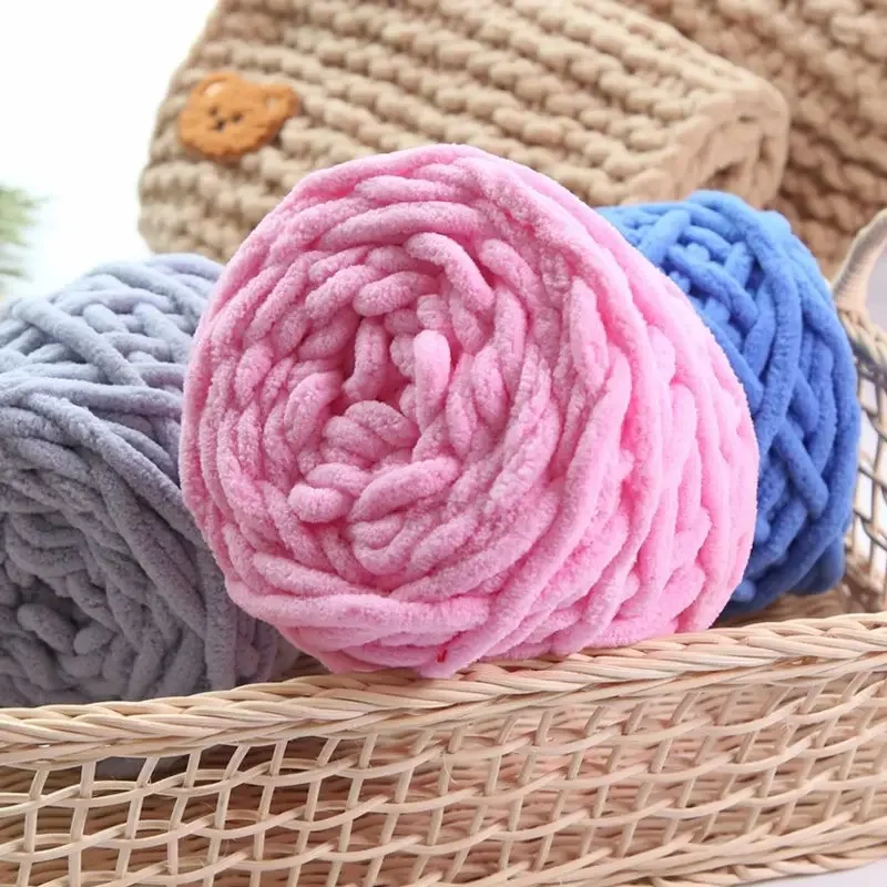 10pcs Single Strand Coarse Wool Stick Needle Yarn Hand Woven Cotton Yarn Soft Crochet Coarse Yarn Hand Woven Warm Sweater Scarf