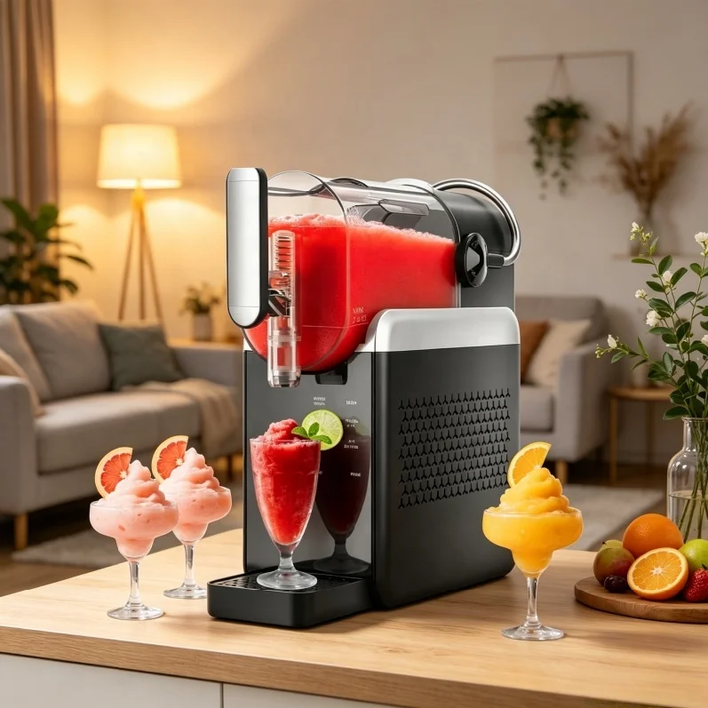 Energy Efficient Commercial Slush and Juice Machine for DIY Frozen Treats and Beverages in Bulk