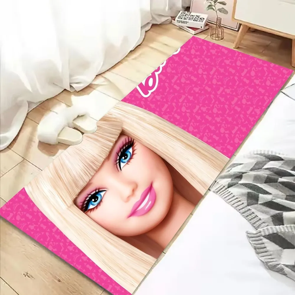 Beauty B-Barbie Floor Mat Graphic Printed Flannel Doormats For Bathroom Kitchen Entrance Carpet Home Decor