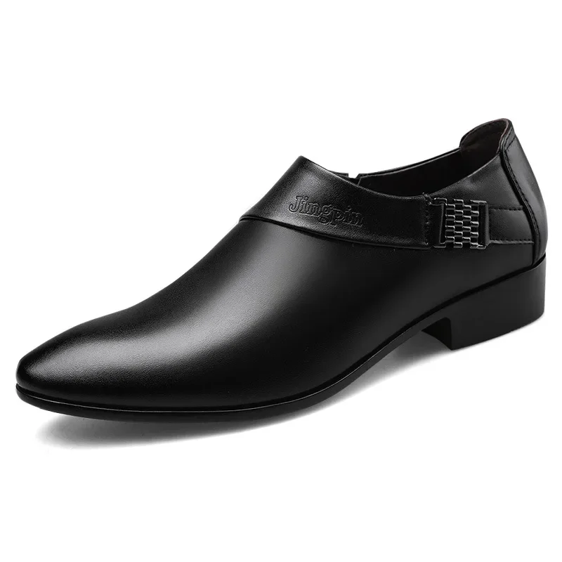 Luxury Men Leather Shoes Formal Dress Shoes for Male Plus Size Party Wedding Office Work Shoes Slip on Business Casual Oxfords