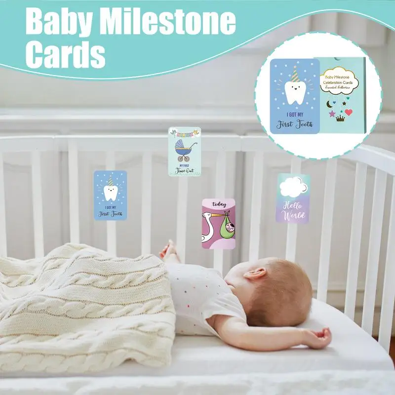 Kids Milestone Cards Colorful Milestone Signs 50x Funny Nursery Decoration Adorable Photography Prop For Boys Girls