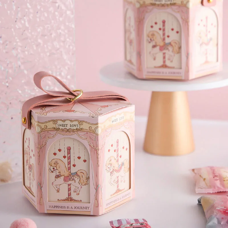 New Portable Gift Box Creative Wedding Chocolate Candy Bags Birthday Baby Shower Welcome Party Gift Cosmetic Packaging Box