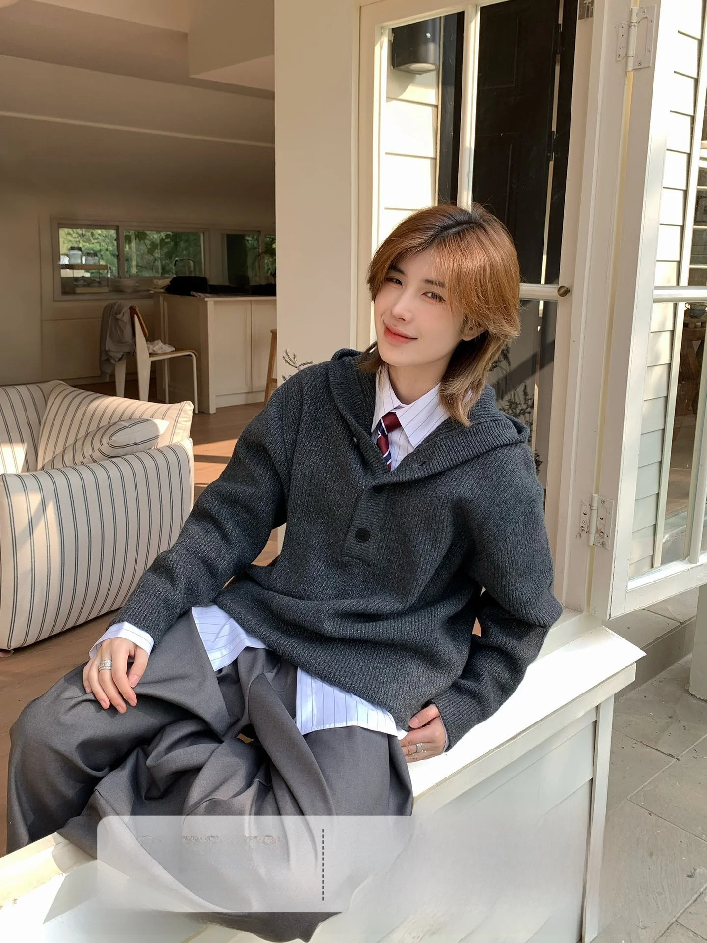 

Кардиган-худи Cleanfit Sle Lazy в японском стиле, вязаный свитер из мягкой смесовой ткани, удлиненный рукав, весенняя верхняя одежда