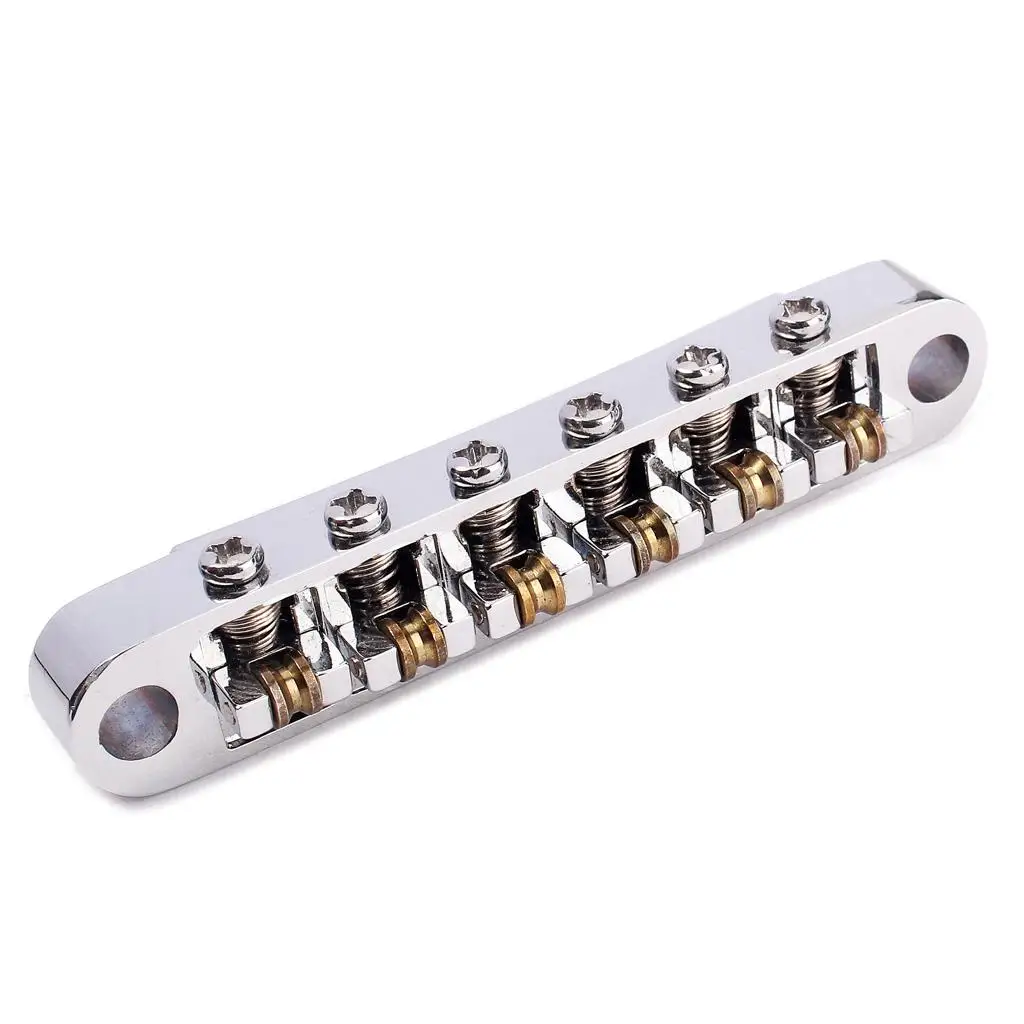 Durable Adjustable Roller Saddle Bridge Tailpiece for Jazz Guitar Replacement Parts Acoustic Accessories - view 4