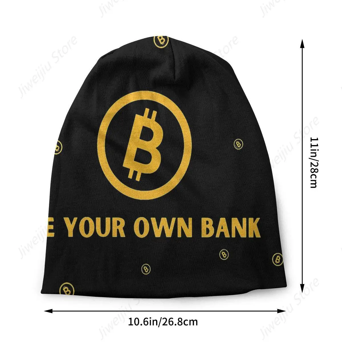 Bitcoin Skullies Beanies Autumn Spring Hats Be Your Own Bank Thin Bonnet Special Caps Men Women's Earmuffs