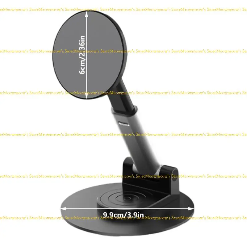 W91A Tabletop الهاتف المحمول حامل سطح المكتب المحمول حامل الهاتف المغناطيسي 360 درجة حامل الهاتف الدوار للهاتف 16 15 14