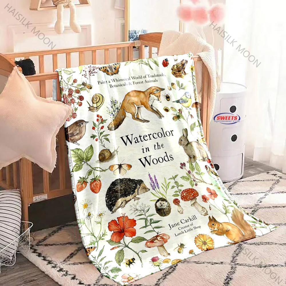 Cute Ranch Cartoon Small Animal Theme Print Flannel Fleece Throw Blanket, Lightweight Cozy Plush for Adults and Children, Gifts