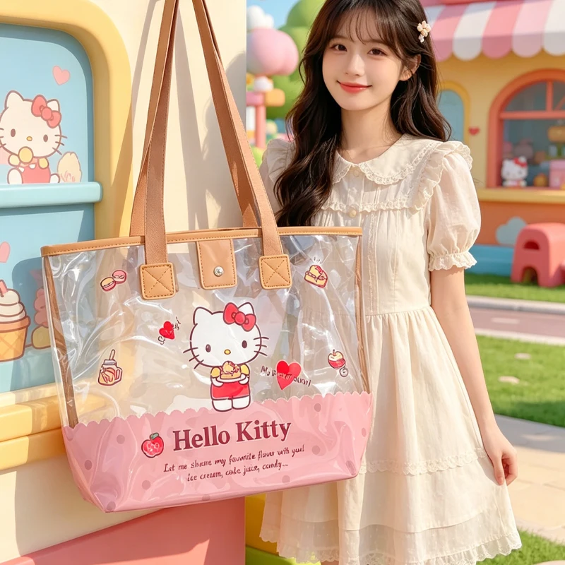Cute New Hello Kittys Crossbody Bag Large Capacity Cartoon Student Kuromi Portable Cinnamoroll Shoulder Bag Bags for Woman