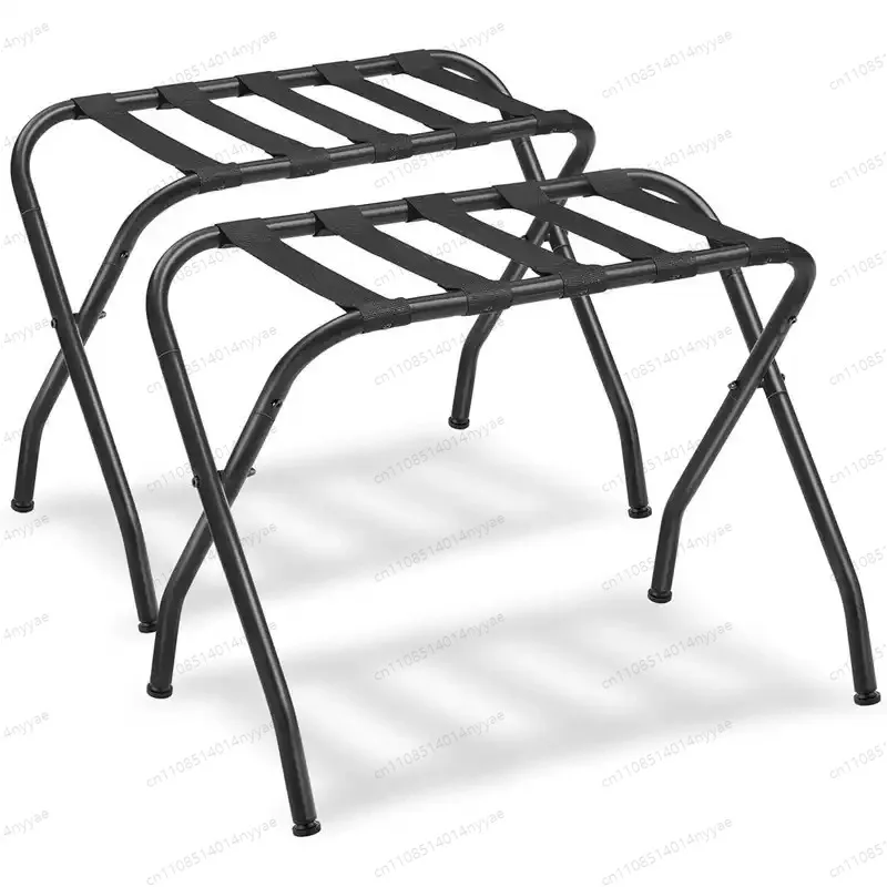 Luggage Rack (Black), Foldable Suitcase Stand, Metal Luggage Holder for Guest Room, Foldable steel frame Suitcase Stand Perfect