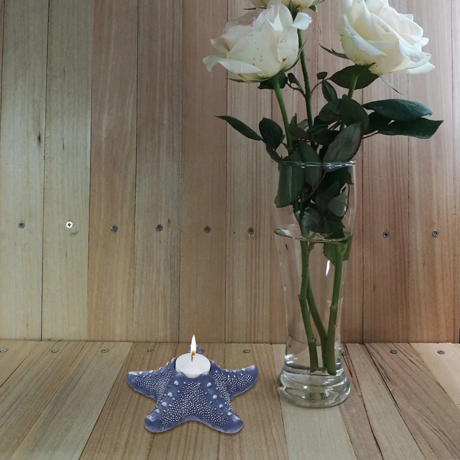 Artistic Resin Sea Star Candleholder Non Fading Design for Holiday Parties Dinner Table Centerpiece Home Decor Stand