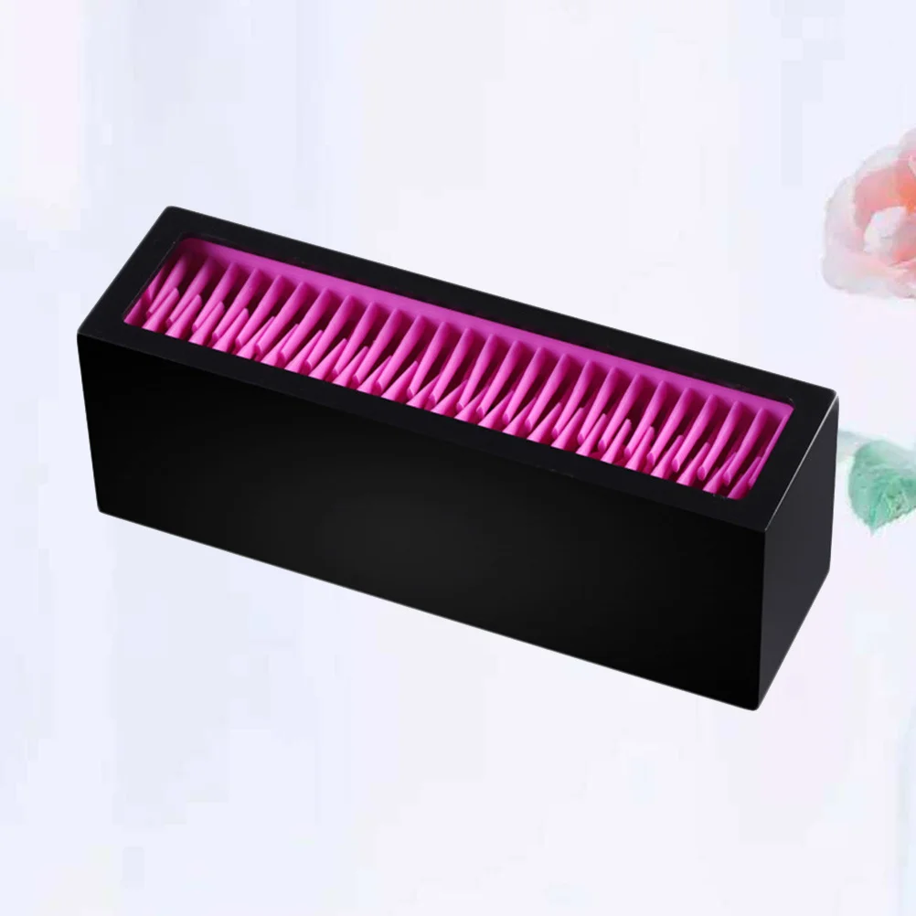 실리콘 메이크업 브러쉬 홀더 블랙 및 레드 컴팩트 오거나이저 데스크 수납 대용량 뷰티 도구 스탠드 건조용